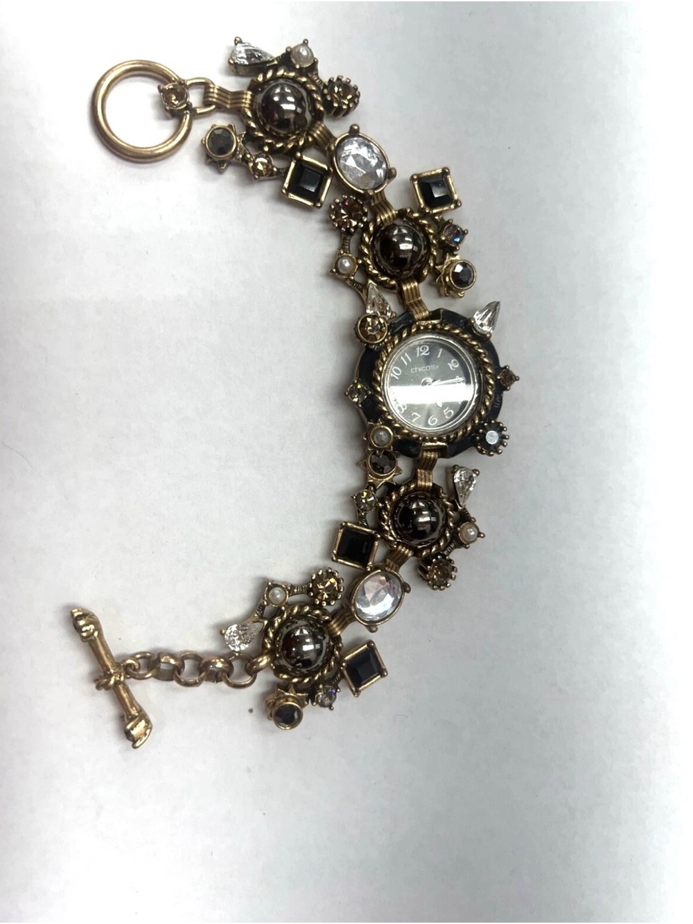 Chico's Multi Stone Gold Plating  Watch & Needs New Battery